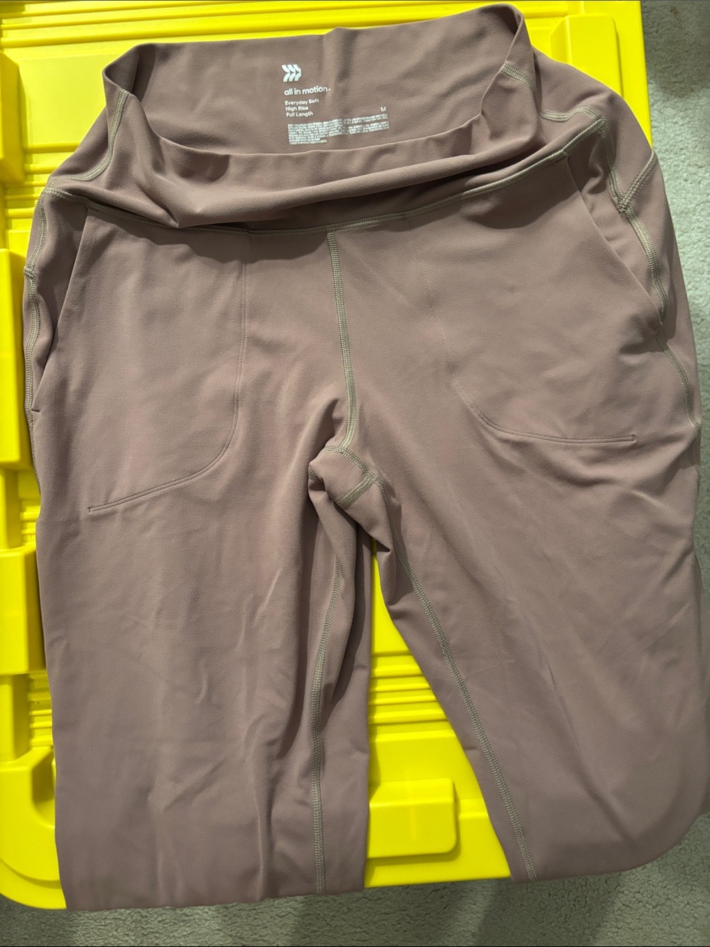 All In Motion Dusty Mauve Pocketed High-Rise Leggings